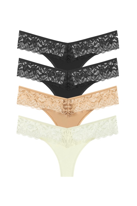 104-11 Стринги женские (4 шт) фото № 1